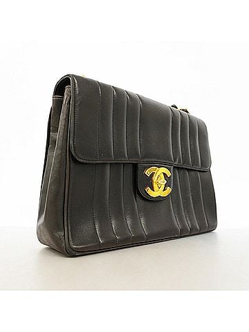 Chanel Chanel Mademoiselle Shoulder Bag, Double Chain, Lambskin, Black, Women's, P3629957 (view 2)