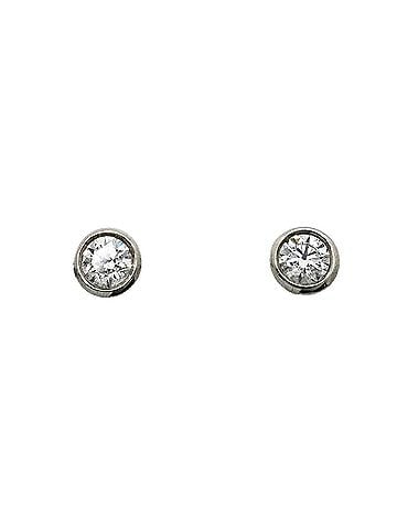 Tiffany & Co. Tiffany &amp; Co. By the Yard Earrings, 1PD (One Diamond), Pt950 Platinum, Ladies' P3627283 (view 1)