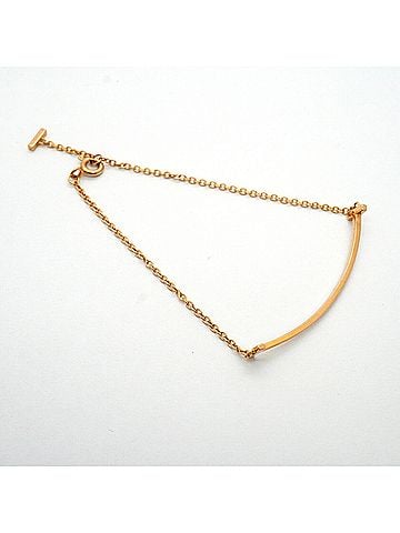Tiffany & Co. Tiffany &amp; Co. T Smile Small Bracelet, 18K Pink Gold, Women's, P3624154 (view 2)