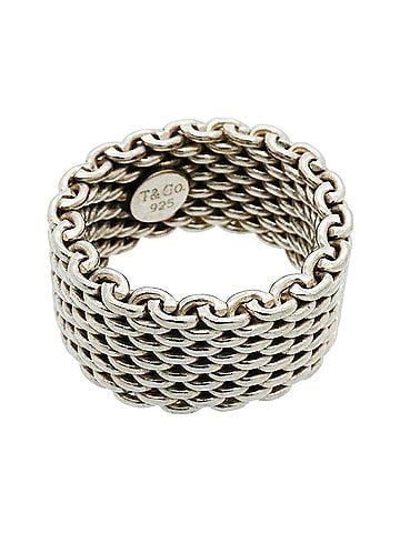 Tiffany & Co. Tiffany &amp; Co. Somerset Mesh Ring, Sterling Silver 925, Women's, P3620652 (view 1)