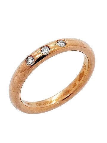 Tiffany & Co. Tiffany &amp; Co. Stacking Band Ring, 3PD (3 Diamonds), 18K Pink Gold, Women's, P3664223 (view 1)