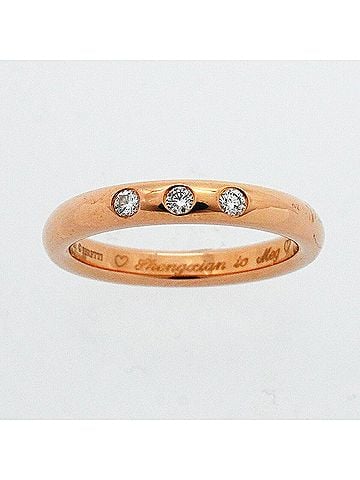 Tiffany & Co. Tiffany &amp; Co. Stacking Band Ring, 3PD (3 Diamonds), 18K Pink Gold, Women's, P3664223 (view 2)