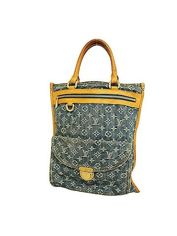 Louis Vuitton Louis Vuitton Monogram Denim Flat Shopper Handbag M95018 Blue Women's P3655355 (view 1)