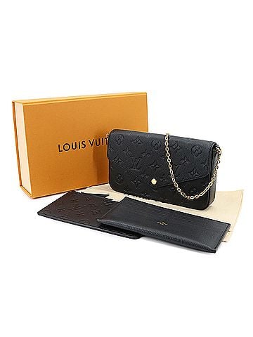 Louis Vuitton Louis Vuitton Monogram Empreinte Pochette Felicie Chain Wallet Leather Noir M82477 RFID (view 2)
