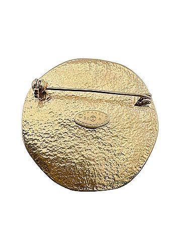 Chanel CHANEL Coco Mark Sun Brooch, Metal Brooch with Motif, Gold, Classic, Women's (view 2)
