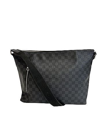 Louis Vuitton LOUIS VUITTON N41106 Mick MM Damier Leather Shoulder Bag, Black (view 1)