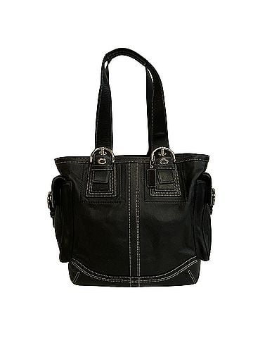 Coach COACH 10037 Soho Leather Double Pocket Tote Bag Handbag Black Women's Retro (view 1)