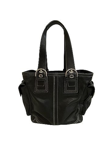 Coach COACH 10037 Soho Leather Double Pocket Tote Bag Handbag Black Women's Retro (view 2)