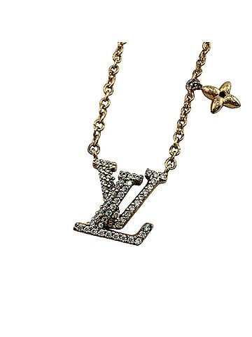 Louis Vuitton Louis Vuitton M00596 Collier LV Iconic Necklace GP Rhinestone Gold Women's (view 1)