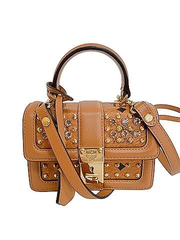 MCM MCM Visetos Monogram Leather Shoulder Bag/Handbag, Camel Brown, Retro Style, for Women and Men (view 1)