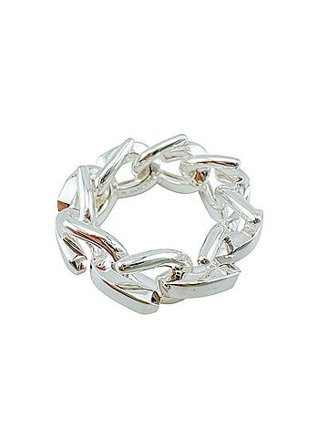 Tiffany & Co. Tiffany &amp; Co. Forge Link Ring, Sterling Silver 925, Women's (approx. US 10), 12.0g (view 2)