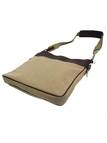 Prada Prada VA0649 Women,Men Leather,Jacquard Shoulder Bag Beige,Dark Brown (view 2)