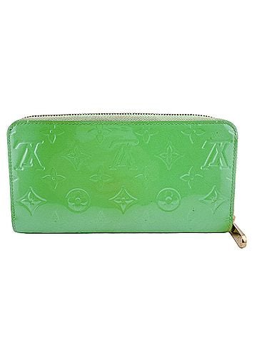 Louis Vuitton LOUIS VUITTON M82065 Zippy Wallet Monogram Vernis Gummy Apple Green Long Round (view 2)