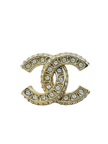 Chanel Chanel Coco Mark B19V Earring, Single GP Rhinestone, Gold, Women's CHANEL (view 1)