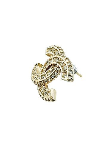 Chanel Chanel Coco Mark B19V Earring, Single GP Rhinestone, Gold, Women's CHANEL (view 2)