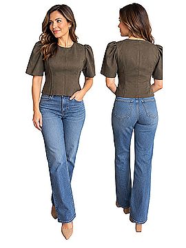 Tahari Short Sleeve Blouse (view 1)