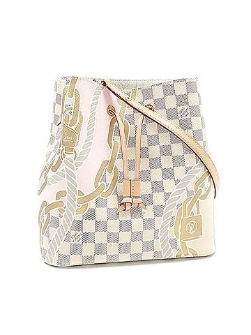 Louis Vuitton Louis Vuitton Damier Azur NeoNoe MM Shoulder Bag for Women, N40474, Nautical Rope Chain Print (view 1)