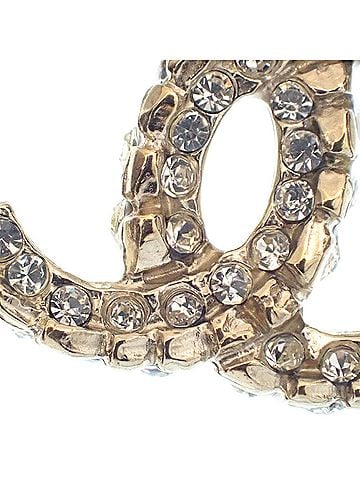 Chanel Chanel Coco Mark Necklace for Women, Rhinestone, GP Gold Color (view 2)