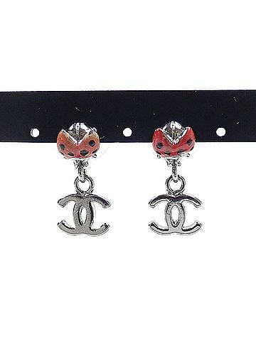 Chanel Chanel Coco Mark Earrings for Women, Metal, Ladybug Design, 06P (view 1)