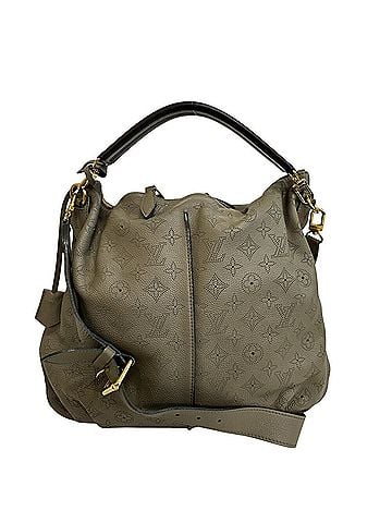 Louis Vuitton Louis Vuitton M97141 Mahina Selene MM Shoulder Handbag, Gray Leather, Women's (view 1)