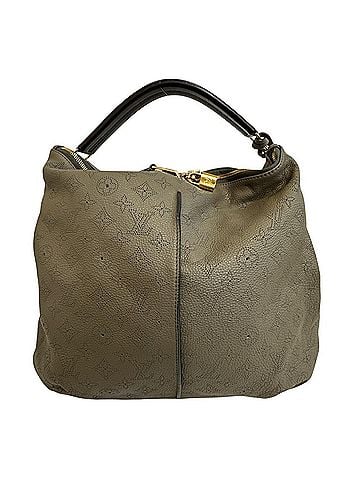 Louis Vuitton Louis Vuitton M97141 Mahina Selene MM Shoulder Handbag, Gray Leather, Women's (view 2)
