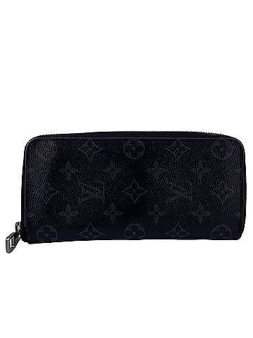 Louis Vuitton LOUIS VUITTON M62295 Zippy Wallet Vertical Monogram Eclipse Long Round Black Gray Men's Canvas (view 1)