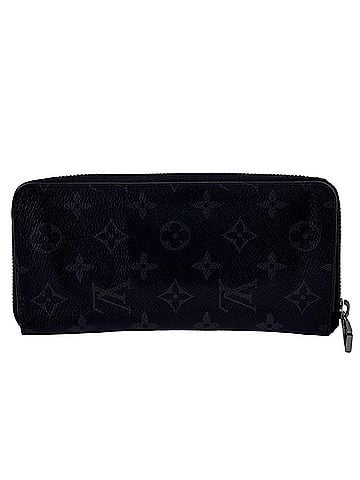 Louis Vuitton LOUIS VUITTON M62295 Zippy Wallet Vertical Monogram Eclipse Long Round Black Gray Men's Canvas (view 2)