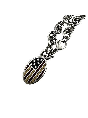 Tiffany & Co. Tiffany &amp; Co. Stars and Stripes Motif Oval Tag Chain Bracelet, Sterling Silver 925, Unisex (view 1)