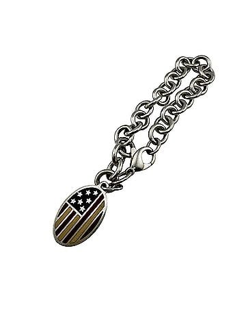 Tiffany & Co. Tiffany &amp; Co. Stars and Stripes Motif Oval Tag Chain Bracelet, Sterling Silver 925, Unisex (view 2)