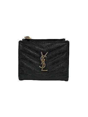 Yves Saint Laurent Saint Laurent Paris V-stitch Bi-fold Wallet, Leather, Black, 575879 (view 1)