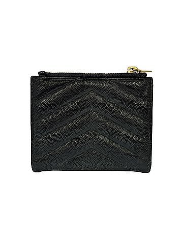 Yves Saint Laurent Saint Laurent Paris V-stitch Bi-fold Wallet, Leather, Black, 575879 (view 2)