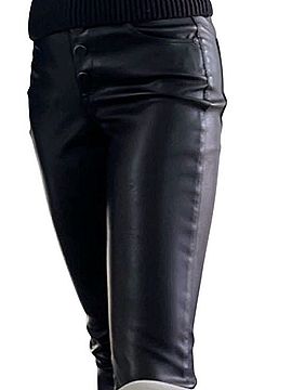 Blank NYC Black Faux Leather High Waisted Skinny Pants Casual Pants (view 1)