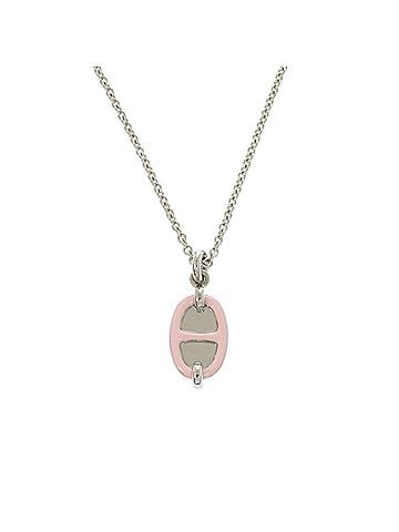 Hermès Hermes Mini Maillon Rose Canter Silver Hardware Necklace Accessory 1403 HERMES (view 1)