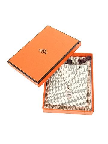 Hermès Hermes Mini Maillon Rose Canter Silver Hardware Necklace Accessory 1403 HERMES (view 2)