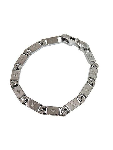 Louis Vuitton Louis Vuitton Tie-Up Bracelet Monogram M0921M Metal Silver LV 0235 LOUIS VUITTON Men's (view 1)
