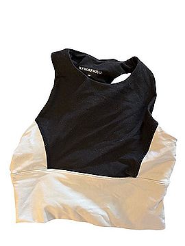 WeWoreWhat Colorblock Sports Bra Leather Belt (view 1)