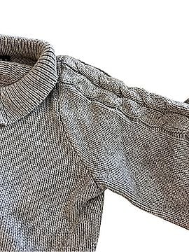 Olivaceous Heather Gray Polo-Collar Knit Sweater Pullover Sweater (view 2)