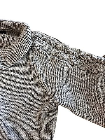 Olivaceous Heather Gray Polo-Collar Knit Sweater Pullover Sweater (view 2)