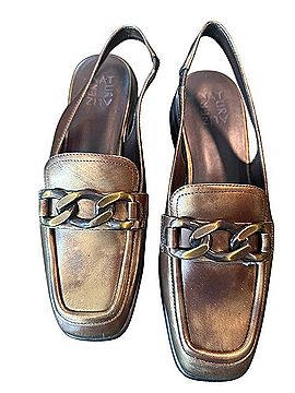 Naturalizer Metallic Bronze Chain-Trim Slingback Mules Mule/Clog (view 1)