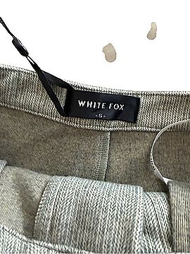 White Fox Light Gray Ribbed High-Waist Shorts Dressy Shorts (view 2)