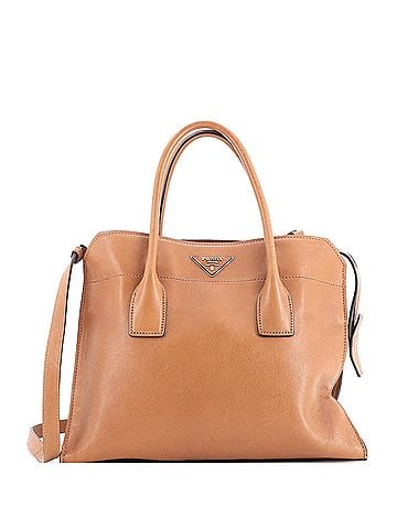 Prada Cuir Double Tote Leather Medium (view 1)