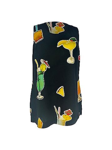 Victoria Beckham Victoria Beckham Sleeveless Vacation Top in Black Viscose (view 1)