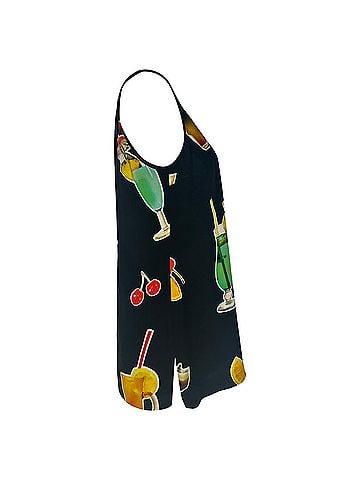 Victoria Beckham Victoria Beckham Sleeveless Vacation Top in Black Viscose (view 2)