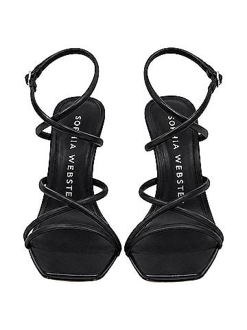 Sophia Webster Sophia Webster Perla Strappy Sandals in Black Leather (view 1)