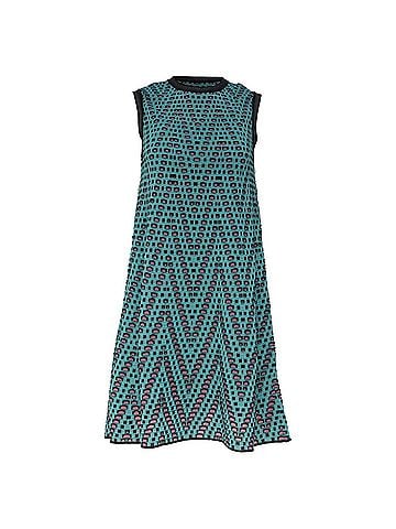 Missoni Missoni A-line Chevron Mini Dress in Multicolor Cotton (view 1)