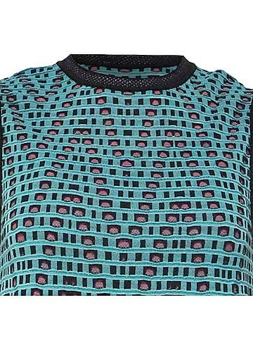 Missoni Missoni A-line Chevron Mini Dress in Multicolor Cotton (view 2)