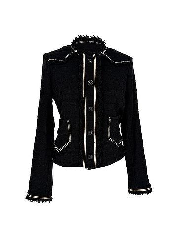 Isabel Marant Isabel Marant Etoile Button-Down Tweed Blazer in Black Cotton (view 1)