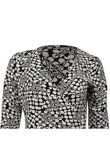 Diane von Furstenberg Diane Von Furstenberg Polka Dot Mini Wrap Dress in Black Viscose (view 2)