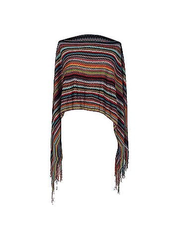 Missoni Missoni Patterned Poncho Sweater in Multicolor Viscose (view 1)