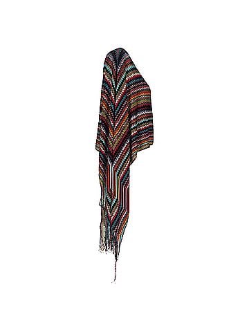 Missoni Missoni Patterned Poncho Sweater in Multicolor Viscose (view 2)